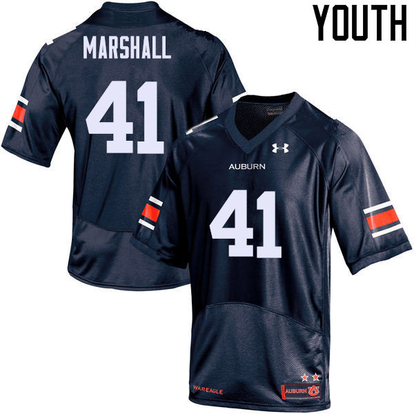 Auburn Tigers Youth Aidan Marshall #41 Navy Under Armour Stitched College NCAA Authentic Football Jersey SZT0174PW